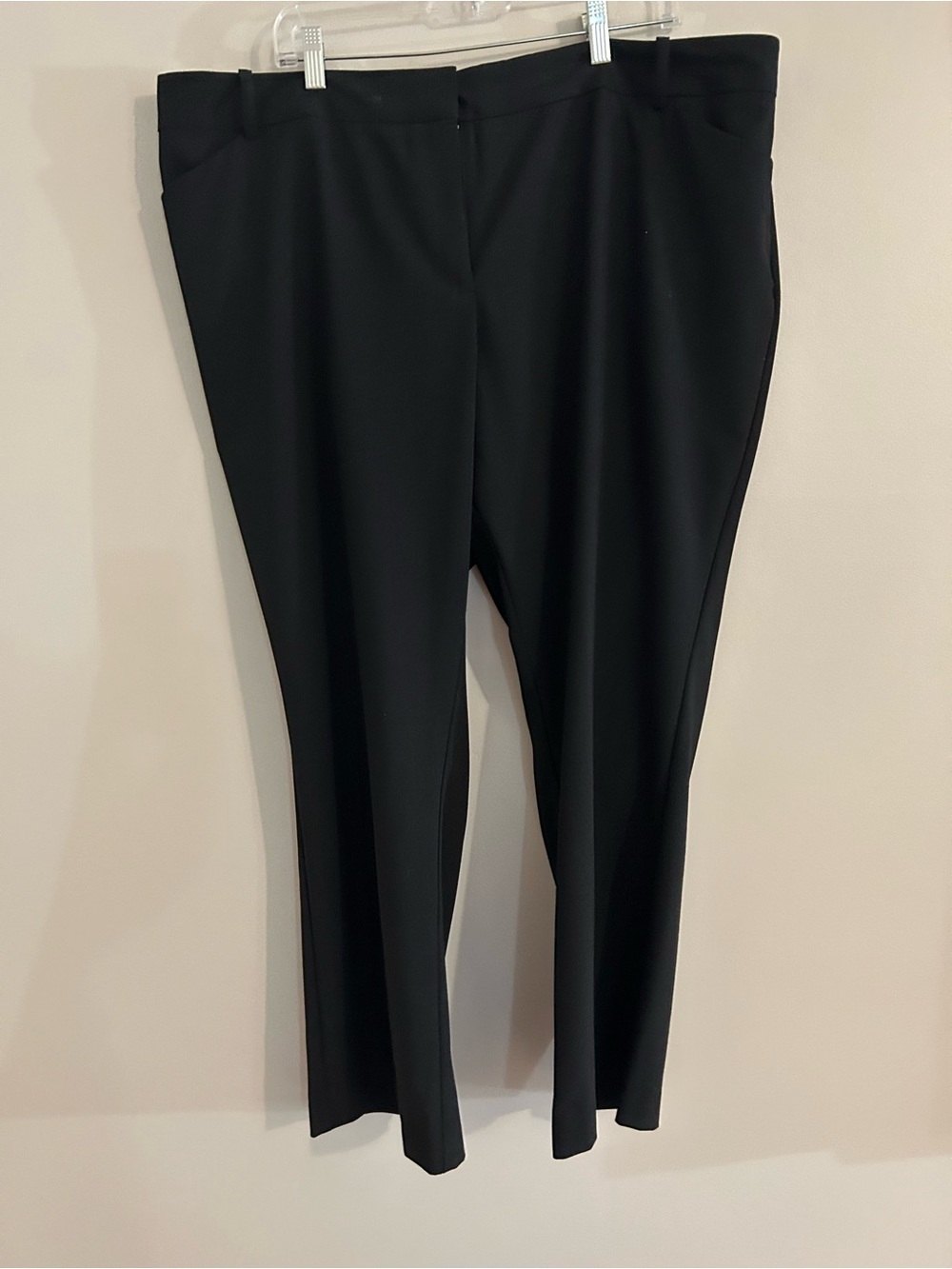 Roz & Ali Black Straight-Leg Dress Trousers
